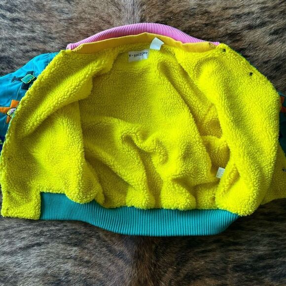 Vintage K-Factory By Nobuo Ikeda Airplane Allover Print Varsity Jacket - Picture 5 of 8